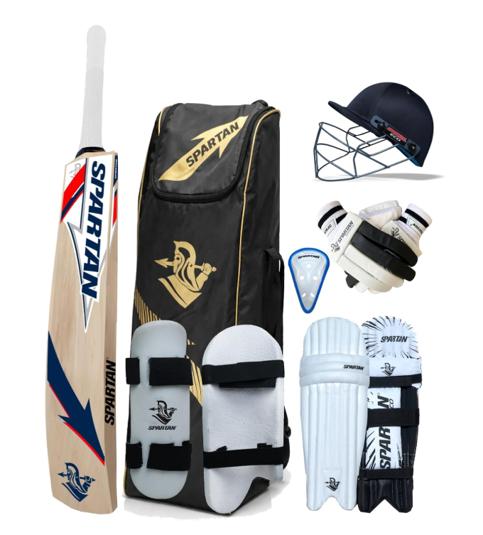 Spartan Size 3 Kashmir Willow Cricket Kit (Age 7–9 Years) – Complete Junior Cricket Set