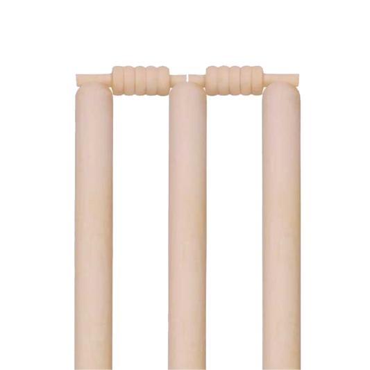 WOODEN STUMPS NATURAL With Bails Set of 6Pcs