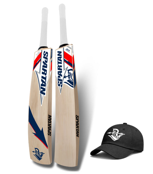 Spartan ECO Kashmir Willow Cricket Bat with Spartan Cap